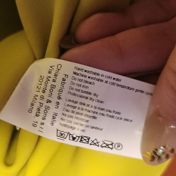 CHIARA BONI Lime Julia Cold Shoulder Petite Robe Sheath 60869 Dress - BRAND NEW - Picture 10 of 11